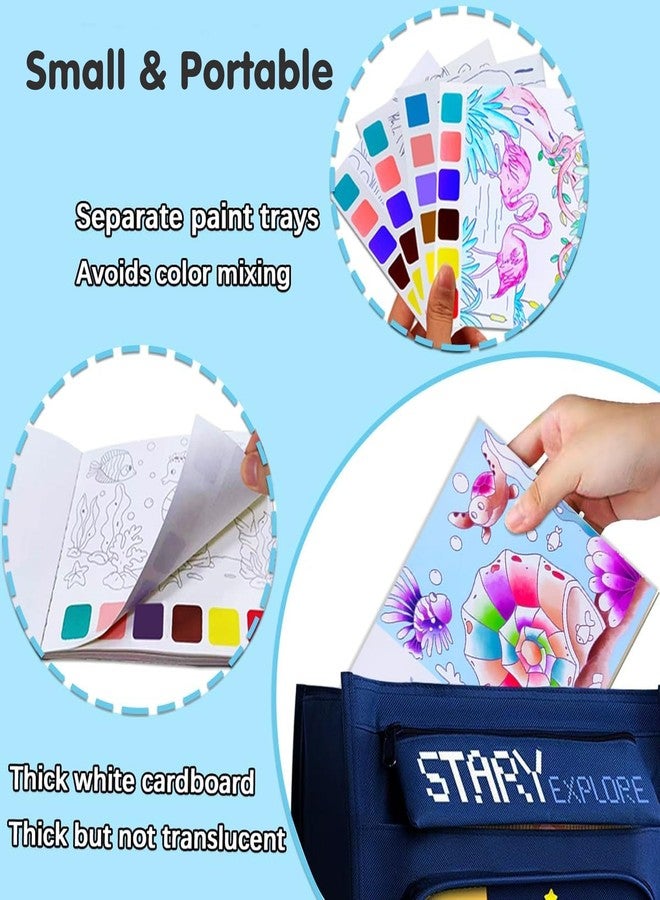 Kidology كتب ألوان مائية للأطفال من كيدولوجي، كتاب رسم مع 20 ورقة، وفرشاة واحدة، كتاب ألوان مائية صغير، لعبة مونتيسوري تعليمية، هدية للأولاد والبنات، نشاط فني وحرفي للسفر (كتاب رسم من 3 قطع) - Image 4